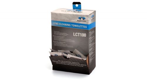 Lct100 - lens cleaning towelettes - box of 100 - for glasses, goggles. for sale