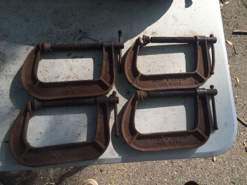 BRINK &amp; COTTON 4&#034; No. 144 C CLAMP 4 pcs MADE in U.S.A.