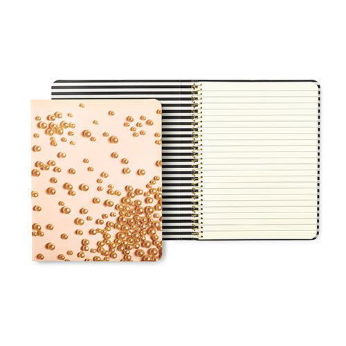 New - kate spade - spiral notebook -  favorite pink pearls for sale