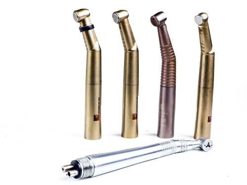 5 Dental Handpieces: Techno Lux 2 643B, Quiet Air, &amp; (2) Ti-Max NL 95K