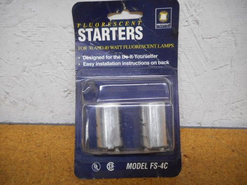 Regent lighting fs-4c fluorescent starters 30/40watt (2) new old stock for sale