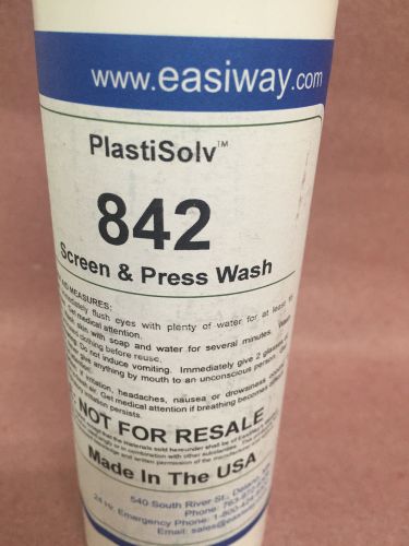 NEW: Easiway PlastiSolv Screen &amp; Press Wash 842, Cleans screen printing ink/mesh