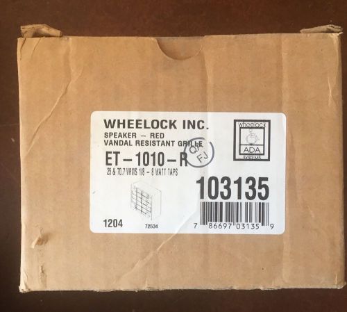 Fire alarm wheelock 103135 et-1010-r speaker red for sale