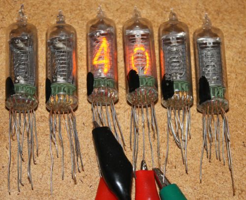 IN16 USED ULTRARARE FINE GRID 6 PCS/LOT  NIXIE TUBES IN-16 (MULLARD GB COPY)