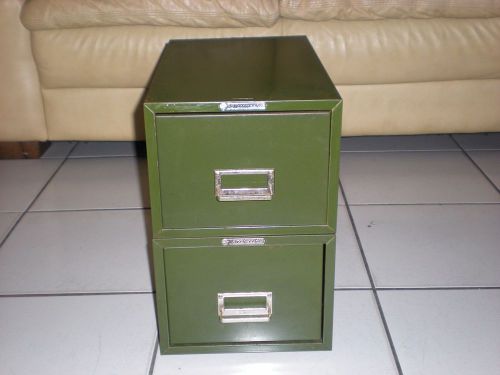 (SET TWO) VINTAGE STEELMASTER STEEL FILE CABINET ART STEEL CO. INC NY