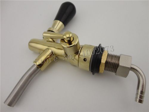 Adjustable beer tap faucet with chrome gold plating,kegerator draft shank tap for sale