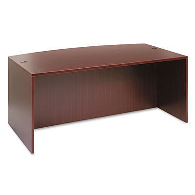 Valencia bow front desk shell, 71w x 35 1/2d to 41 3/8d x 29 1/2h, mahogany for sale