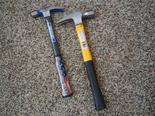 Lot Set of 2 Carpenter Builder Framing Hammer 20 &amp; 28 oz Vaughan Valley