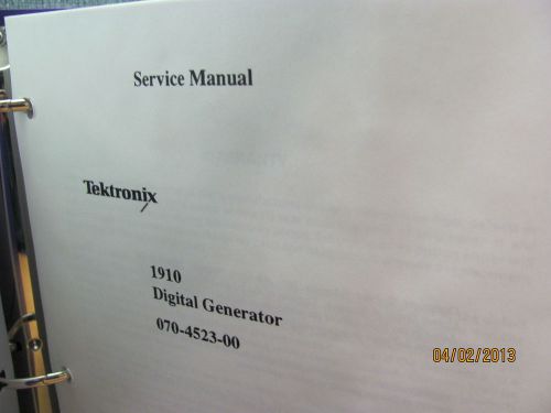 Tektronix 1910 Digital Generator Service Manual w/schematics