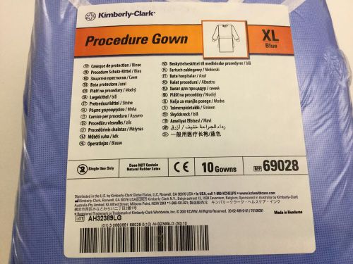 Package of 10 kimberly-clark procedure gown xl/blue for sale