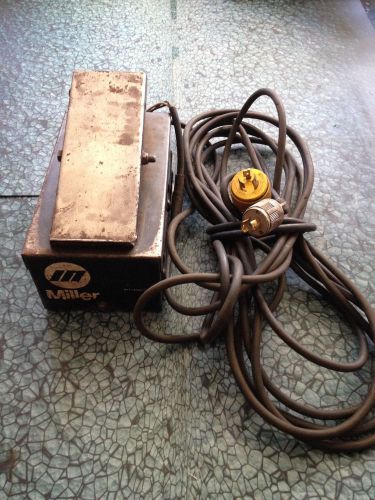 Used Miller Tig Welding Remote Foot Pedal RFC-23AG 20&#039; Cords Twistlock 2/3 Prong