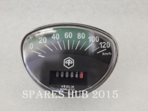 VESPA SPEEDOMETER BLACK 0-120 KMPH PRIMAVERA / RALLY NEW