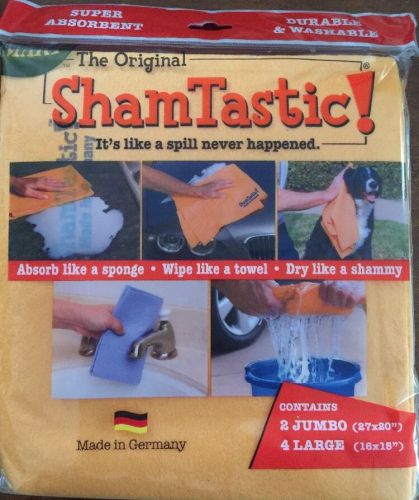 The Original Shamtastic Pack, Wet/Dry 2 27&#034;x20&#034; And  4 16&#034;x15&#034; Per Bag NIP