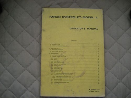 FANUC  B-53944E/02    2T Model A    Operators Manual  1983