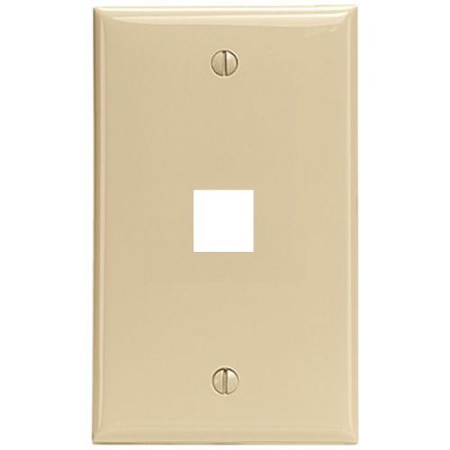 Leviton 41080-1IP Single-Port QuickPort Wall Plate - Cream