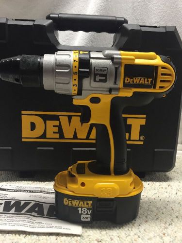 DeWalt DCD970 1/2&#034; XRP18V Cordless Hammer Drill Handle 18V XRP Battery Case Used