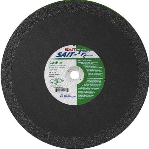 #24061 UNITED ABRASIVES CONCRETE STREET SAW BLADE 14&#034; X 3/16&#034; X 1&#034;4400 RPM(5/EA)