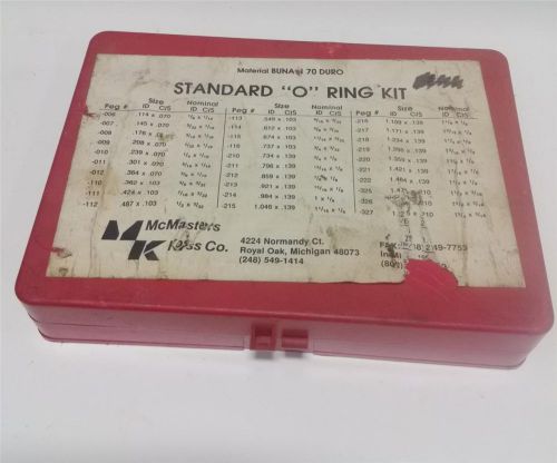 MCMASTERS STANDARD &#034;O&#034; RING KIT BUNA-N-70 DURO