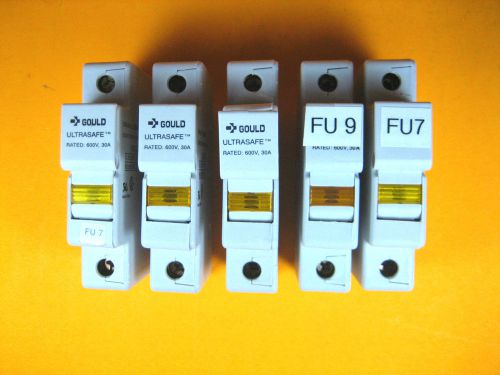 Gould -  USM1I -  Ultrasafe Fuse Holder, 600V 30A (Lot of 5)