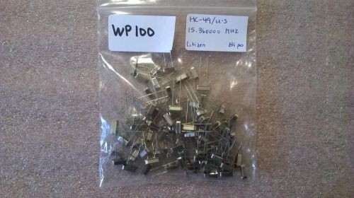 WP100  Lot of 81 pcs   HC-49/US Crystal 15.36000MHz 20pF Through Hole Mount