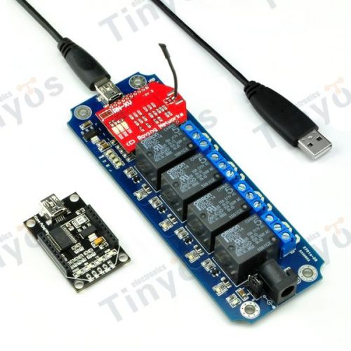 4 Channel USB/Wireless 5V Relay Module WIFI Remote Control Kit