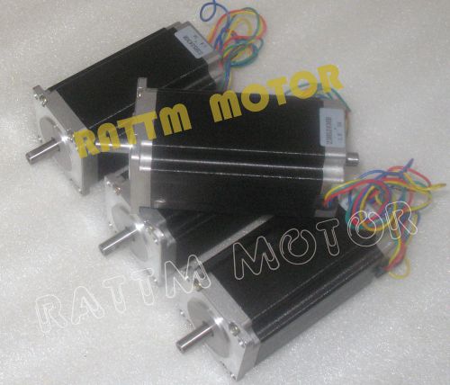 Usa ship 4pcs nema23 425 oz-in cnc dual shaft stepper motor for milling machine for sale