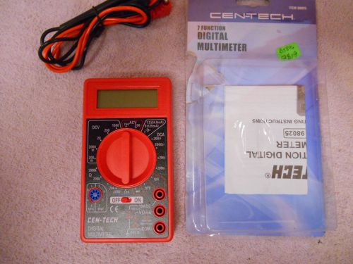 NEW CEN-TECH 7 Function Digital Multimeter Multi-tester Meter Ohm Battery Tester