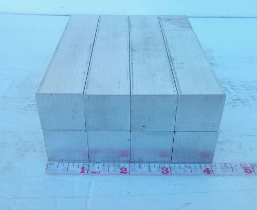 8 PIECE LOT, 6061 SOLID ALUMINUM BARS 1&#034;X 1&#034;X 5+&#034; STOCK MACHINIST TOOLS CNC MILL