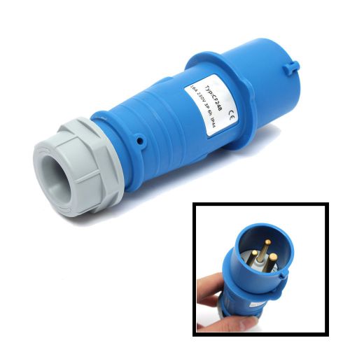 Blue 16a 230v 2p+pe ip44 industrial waterproof corrosion-proof 3 pin plug socket for sale
