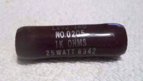 OHMITE NO. 0205 RESISTOR L25J 1KO 1K  OHMS BROWN Free Shipping