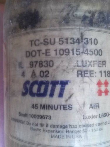 SCOTT 4500psi 45min SCBA AIR PAK BOTTLE TANK. Mfr 2002. L@@K!