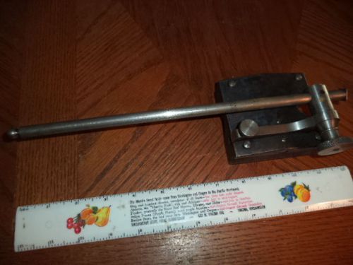 Vtg Starrett No.257 Universal Surface Gage Hardened Steel Base w/ 11-1/2&#034; Rod