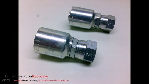 PARKER 10643-10-10 - PACK OF 2 - HOSE FITTING, INSIDE DIAMETER: 5/8IN,, NEW*