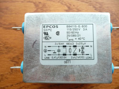 EPCOS   B84115-E-B30  Line Filter    3Amp   NEW B84115EB30