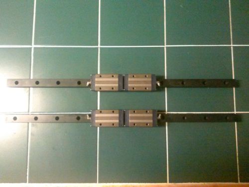 IKO LWHS25 C2 R660 LINEAR RAILS WITH 4 LWHS25 BEARING BLOCKS, NEW