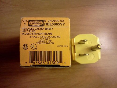 Hubbell HBL 5965VY Valise Plug