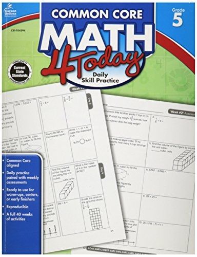 Carson-Dellosa Carson Dellosa Common Core 4 Today Workbook, Math, Grade 5, 96