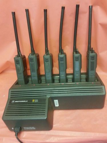 Motorola MT1000 lot of 6 working. With motorola base charger