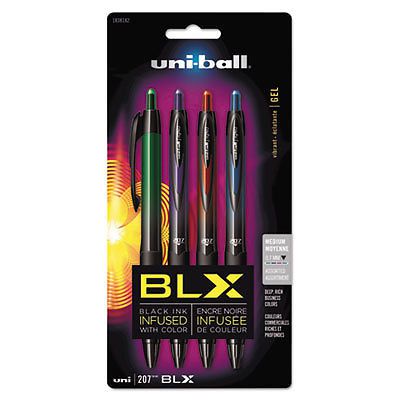 207 BLX Series Gel Pen, 0.7mm, Assorted, 4/Pk 1838182