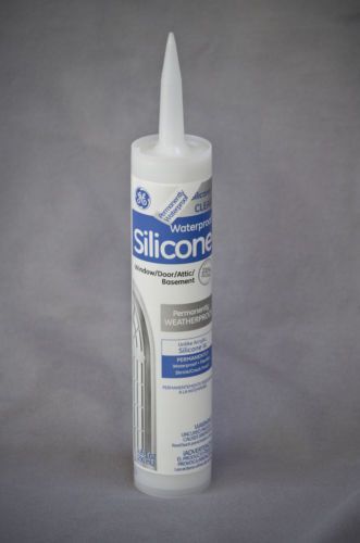 GE 9.8 oz Waterproof Silicone I Cartridge / Clear Window &amp; Door Sealant