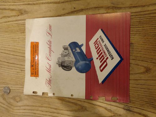 1960 ? QUINCY COMPRESSOR automotive units  CATALOG 1959 ? early vintage