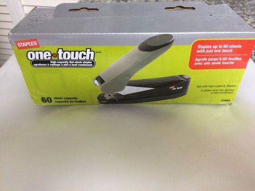 Staples One-Touch High-Capacity Flat-Stack Stapler, 60 Sheet Capacity,