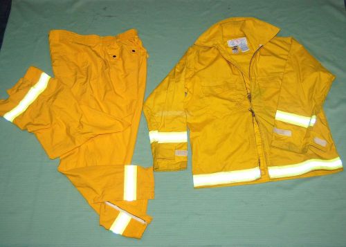 New FIREFIGHTER Wildland JACKET/PANTS w/Reflectors (has stenciling on Jacket)