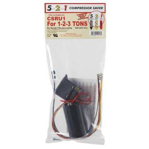 5-2-1 COMPRESSOR SAVER CSRU1 Hard Start Kit,1-2-3 tons A/C Units