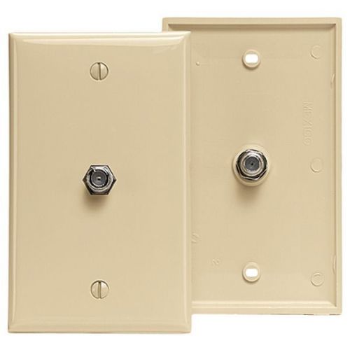 Leviton 80781-I F-Connector Wall Plate - Cream