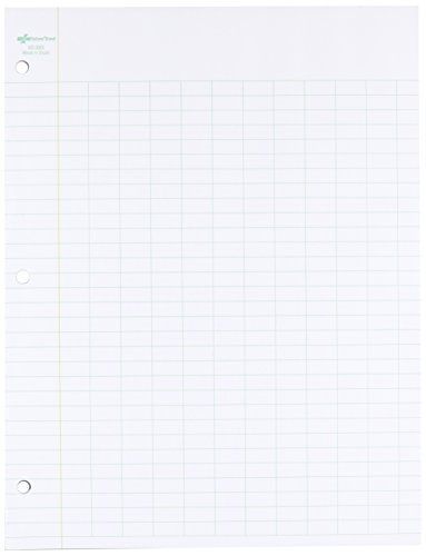 NATIONAL Brand Data Pad, 12 Columns &amp; Plain, White Paper, 8.5 x 11&#034;, 50 Sheets