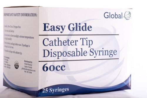 50-60cc 2oz CATHETER TIP Easy Glide SYRINGES 60mL NEW!! SYRINGE ONLY NO NEEDLE