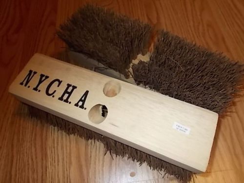 2PK Palmyra Fill Deck Scrub Brush with Wood Block 10 Overall Length (LOT A B7)