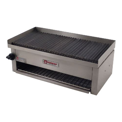 Lava rock gas grill charbroiler - asador gas piedra volcanica con gratinador for sale