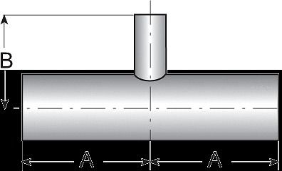 3&#034; x 1-1/2&#034; Weld Reducing Tee, 316L SS - 20Ra MPID/Mill OD, SFF1 (PC)